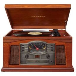 Crosley Reproductor multimedia en color madera pimiento