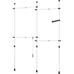 SoBuy Perchero de ropa altura ajustable metal blanco