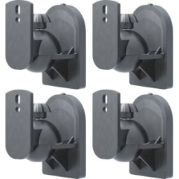GOOBAY 49391 - Soporte de pared de altavoz, juego de 4, máx. 3,5 kg, neg