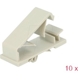 DELOCK 60186 - Sujetacables con anclaje de expansión, gris, juego de 10