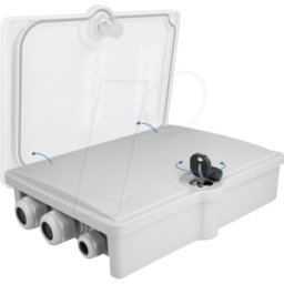 DELOCK 87900 - Distribuidor de fibra óptica de pared, IP55, 6 puertos, gris