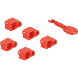 DELOCK 20929 - Juego de bloqueadores de puertos RJ45, macho, 10 piezas