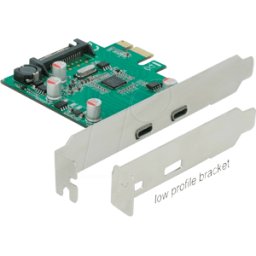 DELOCK 90493 - PCIe x1 > 2 USB 3.0 tipo C externo