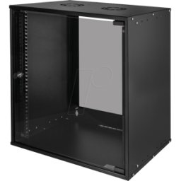 LOGILINK W12C55B - Armario de pared de 19" ECO, 12 U, ensamblado, negro