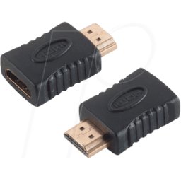 SHIVERPEAKS SHVP BS77408 - Adaptador HDMI enchufe < HDMI zócalo, chapado en oro