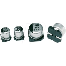 FREI SMD ELKO 100/16 - Chip SMD Elko, 100 microF/16 voltios