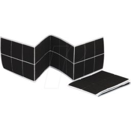 SINTRON SIN 207830 - Velcro, cuadrado, autoadhesivo, 50x50 mm, 24 piezas, negro