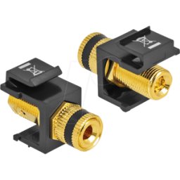 DELOCK 86864 - Módulo de integración Keystone poste > tuerca de rosca negra / n