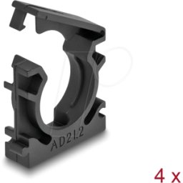 DELOCK 60485 - Soporte para funda de cable con clip de bloqueo 21,2 mm 4 piezas