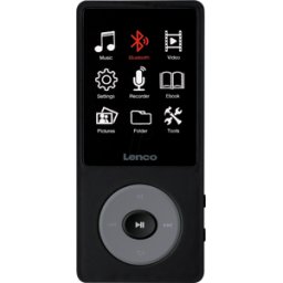 LENCO XEMIO860BK - Reproductor MP4, 8GB, Bluetooth, batería, negro