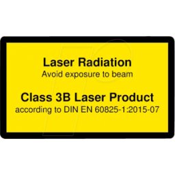 PICOTRONIC PICO 70119633 - Etiqueta de advertencia láser Inglés DIN EN 60825, clase 3B, 38x