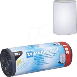 PAPSTAR 12065 - Bolsa de basura PAPSTAR, 20 uds., 30 litros
