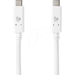 NEDIS N CCGW64750WT10 - Cable USB 3.1, conector C > conector C, 1 m, blanco