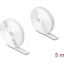 DELOCK 20919 - Juego de cinta de velcro resistente en rollo, L 5 m x An 20 mm b