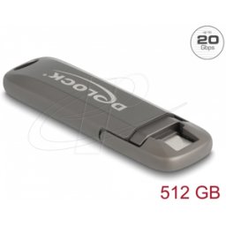 DELOCK 54013 - Memoria USB 20 Gbps USB-C™ de 512 GB, velocidad de lectura: 1980