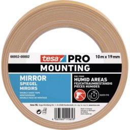 TESA 66952-2 - Cinta de montaje de espejo TESA PRO, 10 m x 19 mm, blanco