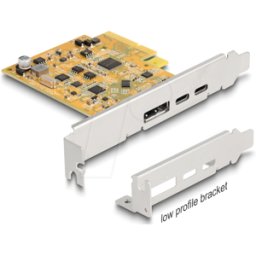 DELOCK 90161 - PCIe x4 > 2x USB 3.1 externo tipo C, salida de vídeo