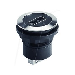 SCHLEGEL RRJVA USB AA - USB 2,0 zócalo a zócalo - Tipo A, acero inoxidable