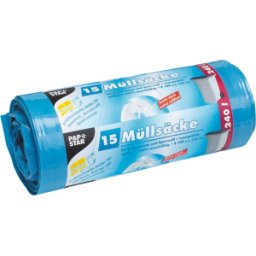 PAPSTAR 12129 - Bolsa de basura PAPSTAR, Cleanup 15 uds., 240 litros