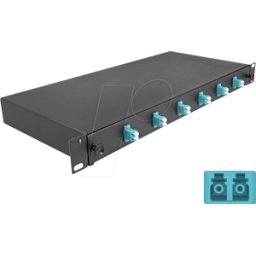 DELOCK 66998 - Caja de empalme de fibra óptica de 19", 6x LC dúplex OM3, 1RU