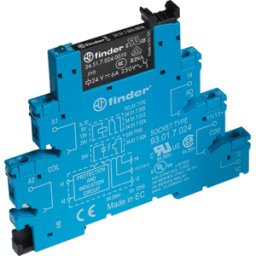 FINDER FIN 38.51 12V - Relé de acoplamiento, estrecho, 250 V, 12 V CC sensible