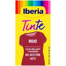 Iberia Tinte Ropa no destiñe 40º #rojo