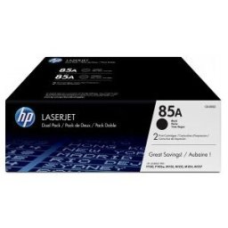 HP Pack de ahorro de 2 cartuchos de tóner original LaserJet 85A negro, 1600 páginas.