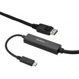 StarTech.com Cable Adaptador de 3m USB-C a DisplayPort 4K 60Hz - Negro - Cable USB Tipo C a DP - Cab