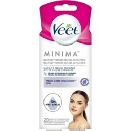 Veet Bandas de Cera Depilatoria Facial Minima Hipoalergénicas 20