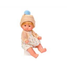 BOMBONCÍN RANITA FLORES CELESTE CHAQUETA BEIGE - ASI