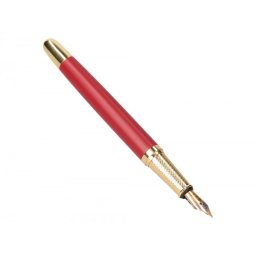 Pluma y estuche belius soiree color art deco granate y dorado tinta azul caja de diseño