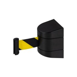 Soporte de pared con cinta amarillo - negro de 5 metros