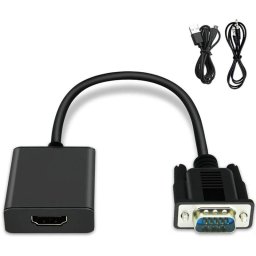 Adaptador de cable de vídeo DLH DY-TU4805 0,25 m VGA a HDMI