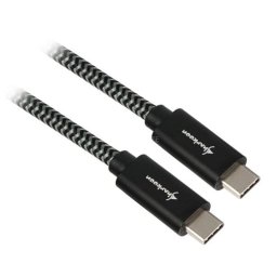 Cable USB-C Sharkoon USB 3.1 1 m trenzado negro/gris
