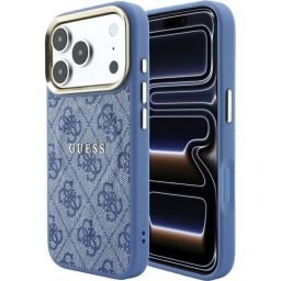 Funda para móvil Guess Backcover PU-Leder azul compatible con Apple iPhone 17 Pro