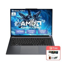 Portátil Blackview GamiBook 6 16" AMD Ryzen 7 7735HS 16 GB Radeon 680M 512 GB SSD Windows 11 Pro diseño metálico