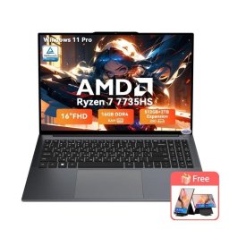 Portátil Blackview GamiBook 6 16" AMD Ryzen 7 7735HS 16 GB Radeon 680M 512 GB SSD Windows 11 Pro lector de huellas