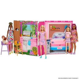 Casa de muñecas Barbie Getaway House plegable con 4 áreas y accesorios