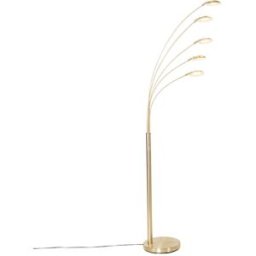 QAZQA Lámpara de pie latón led 5 luces
