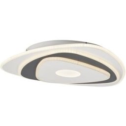 QAZQA Plafón diseño blanco orgánico gris led