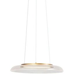 QAZQA Lámpara colgante diseño dorada transparente led