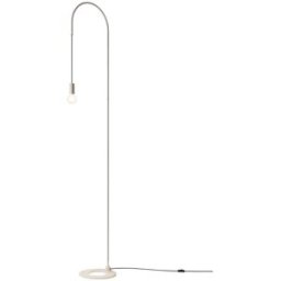 Lámpara de pie zafferano de aluminio pintado blanco, altura 231 cm