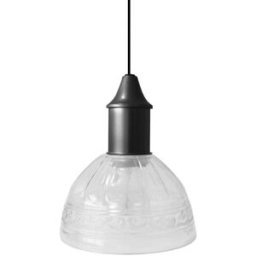 Tosel Lámpara de suspensión campana vidrio transparente D16 cm
