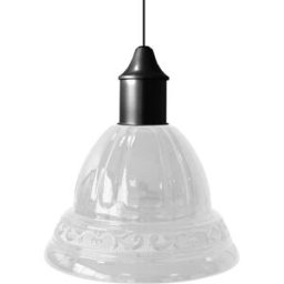 Tosel Lámpara de suspensión campanilla metal vidrio transparente D16,5 cm