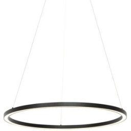 QAZQA Lámpara de techo inteligente negra 80 cm con led y rgbw