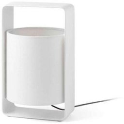 FARO BARCELONA Lámpara de sobremesa textil blanco mate 16x15x27 cm
