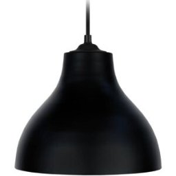 Tosel Lámpara de suspensión campana metal pantalla negro