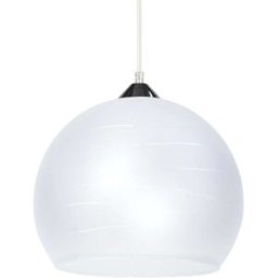 Tosel Lámpara de suspensión globo metal aluminio y pantalla satinado
