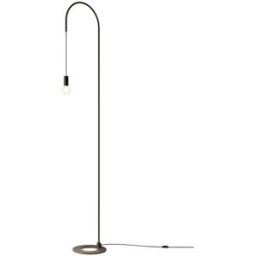 Zafferano Filo lámpara de pie aluminio negra 231 cm e27 60w