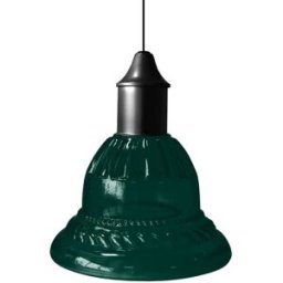 Tosel Lámpara de suspensión metal y vidrio negro D16,5 cm